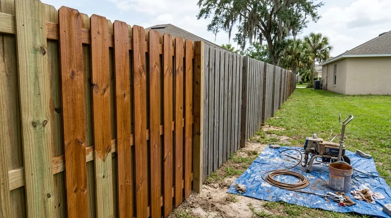 Fence Staining & Restoration Orlando